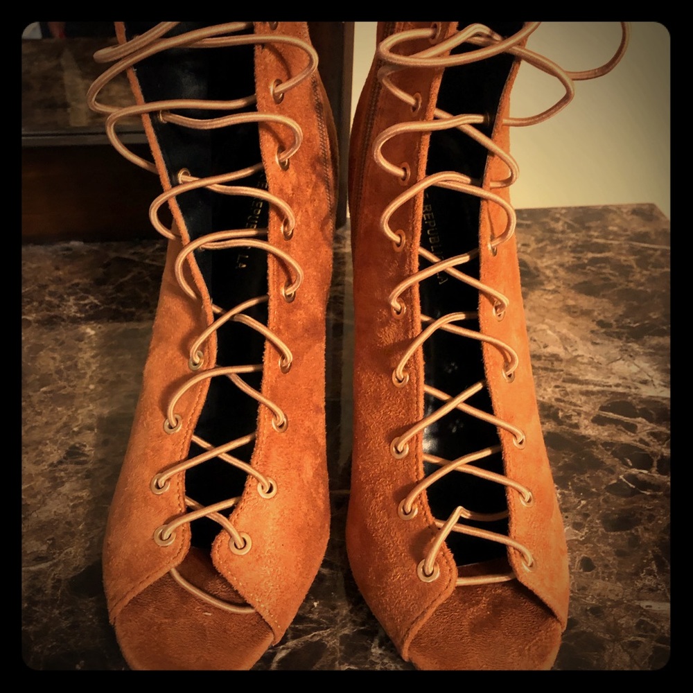 Beautiful suede lace up heels size 11